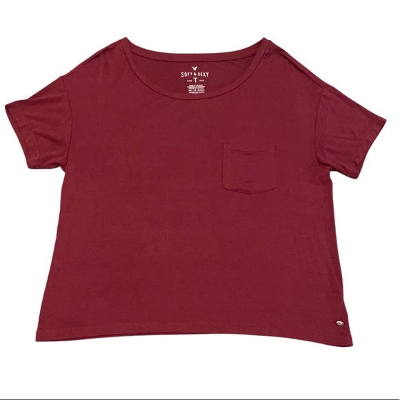 American Eagle Wine Tee XS - Picture 1 of 8